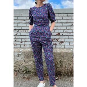 Birds of North America Brambling Cotton Jumpsuit Girl On Swing Sz 2 Sustainable